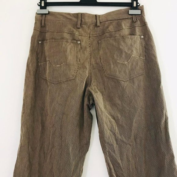 Brown and tan striped pants - Picture 4 of 4